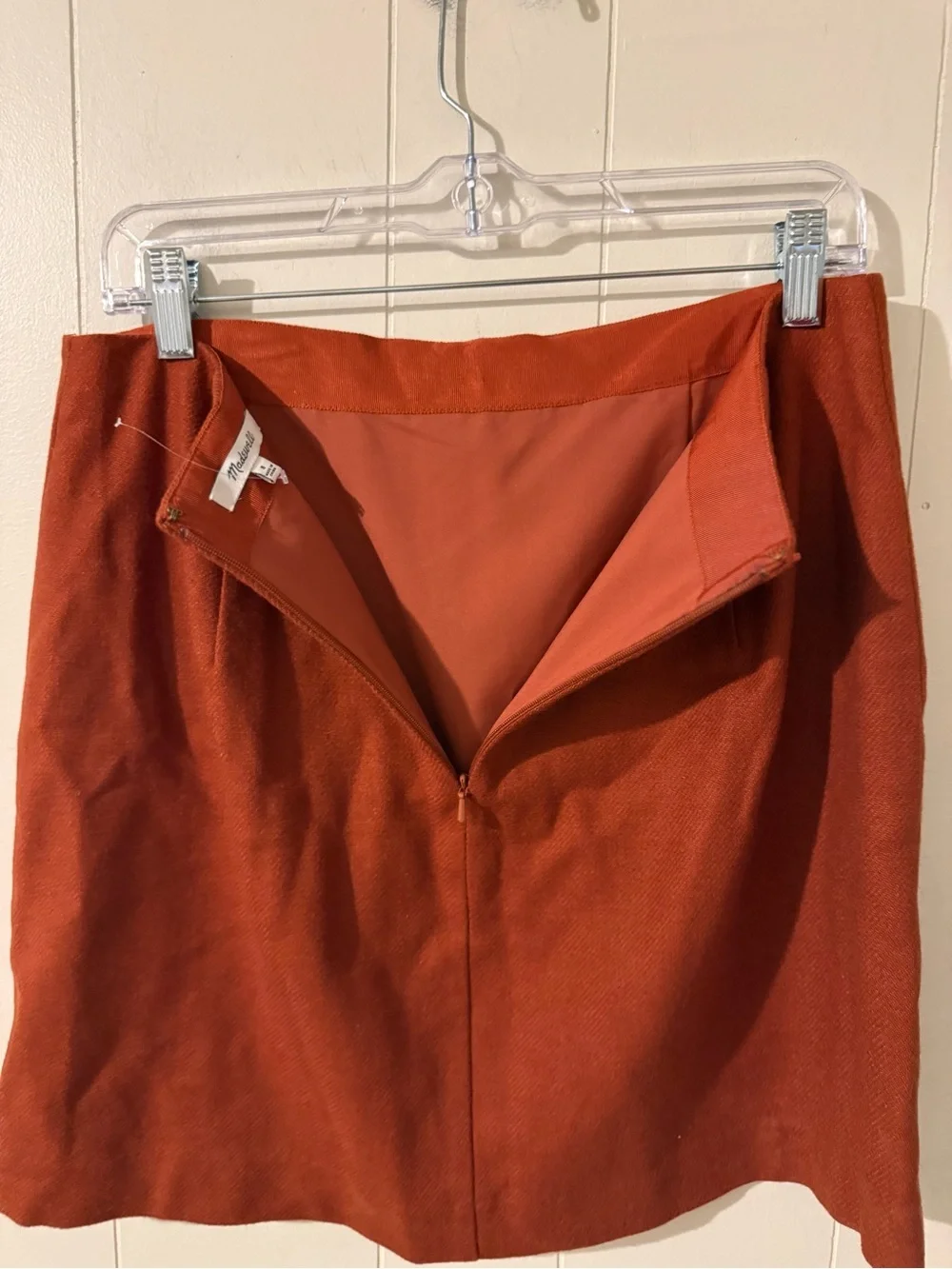 Madewell NWOT Museum Patch-Pocket Mini Skirt in Faded Rust, Size 8